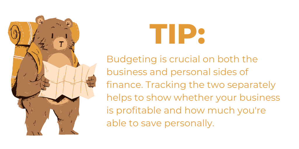 Tip 6: Budgeting is crucial on both the business and personal sides of finance to maximize your income as a content creator. Tracking the two separately helps to show whether your business is profitable and how much you're able to save personally.